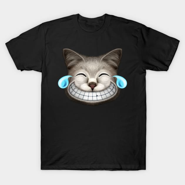 EMOTIONS CAT LAUGHING T-Shirt by ADAMLAWLESS